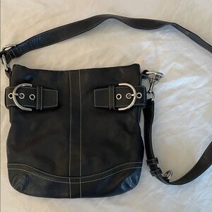 Coach Black Leather Shoulder Bag